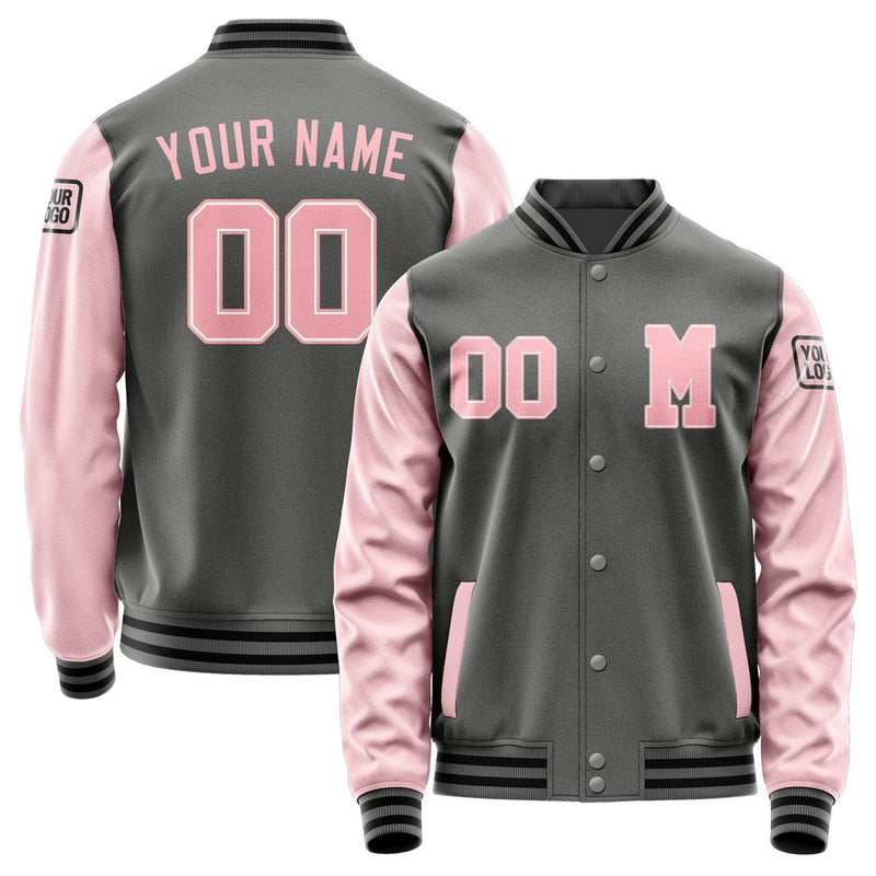 Custom Dark Grey Light Pink Jacket Jb2020212017211817