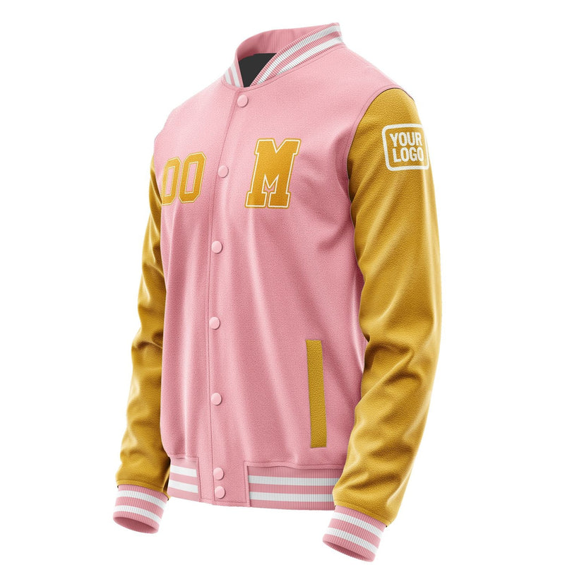 Custom Light Pink Yellow Jacket Jb2121192118191818