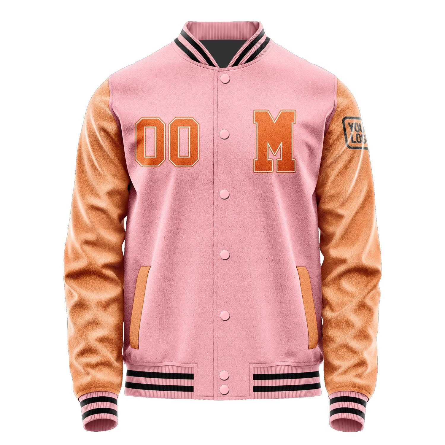 Custom Light Pink Orange Jacket Jb2121282117281817