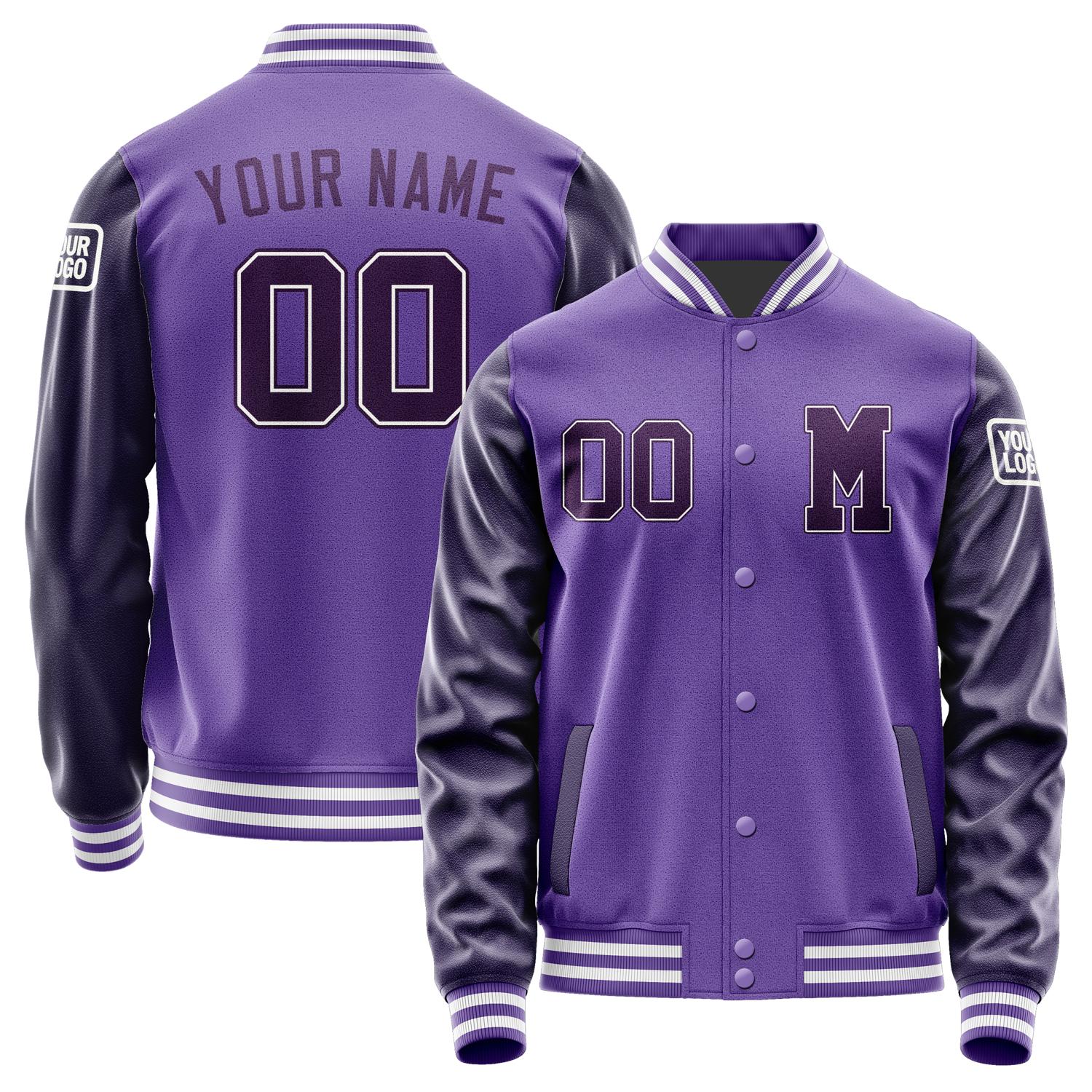 Custom Light Purple Purple Jacket Jb2323072318071818