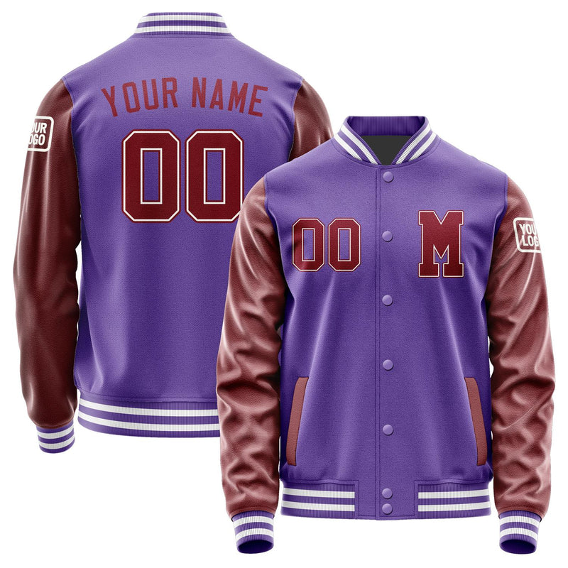 Custom Light Purple Crimson Red Jacket Jb2323152318151818