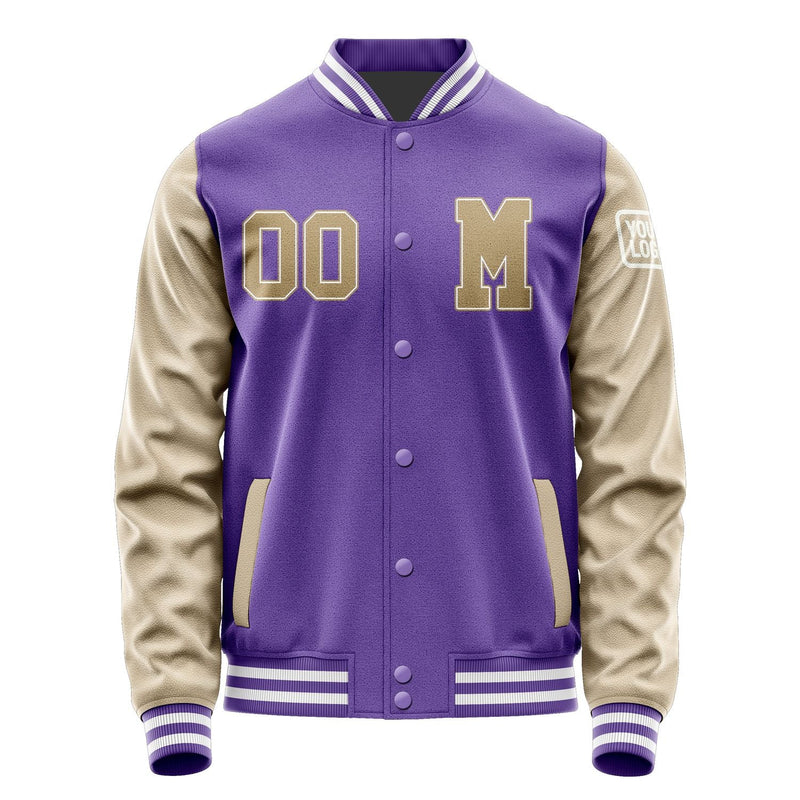 Custom Light Purple Light Khaki Jacket Jb2323252318251818