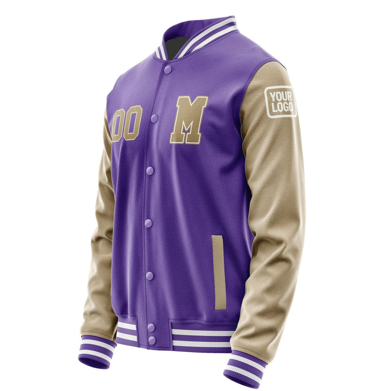 Custom Light Purple Light Khaki Jacket Jb2323252318251818