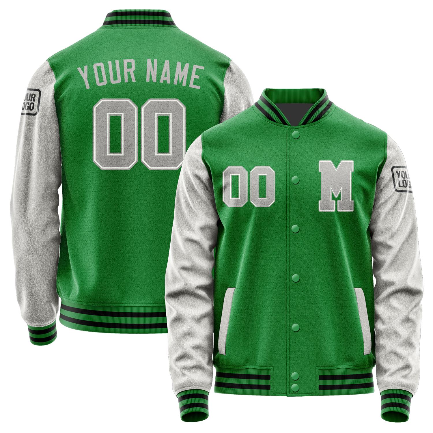 Custom Emerald Green Gray Jacket Jb2424042417041817