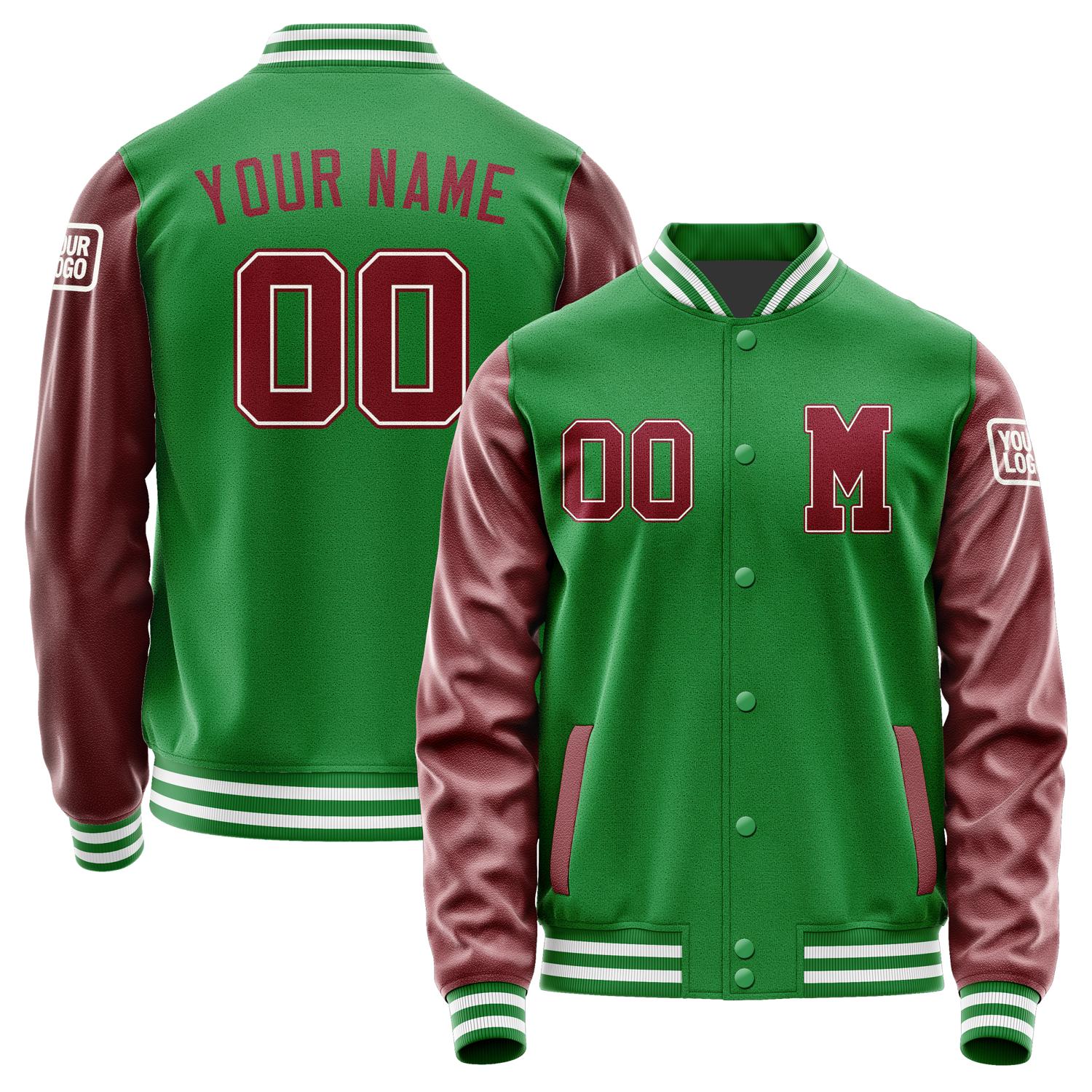 Custom Emerald Green Crimson Red Jacket Jb2424152418151818