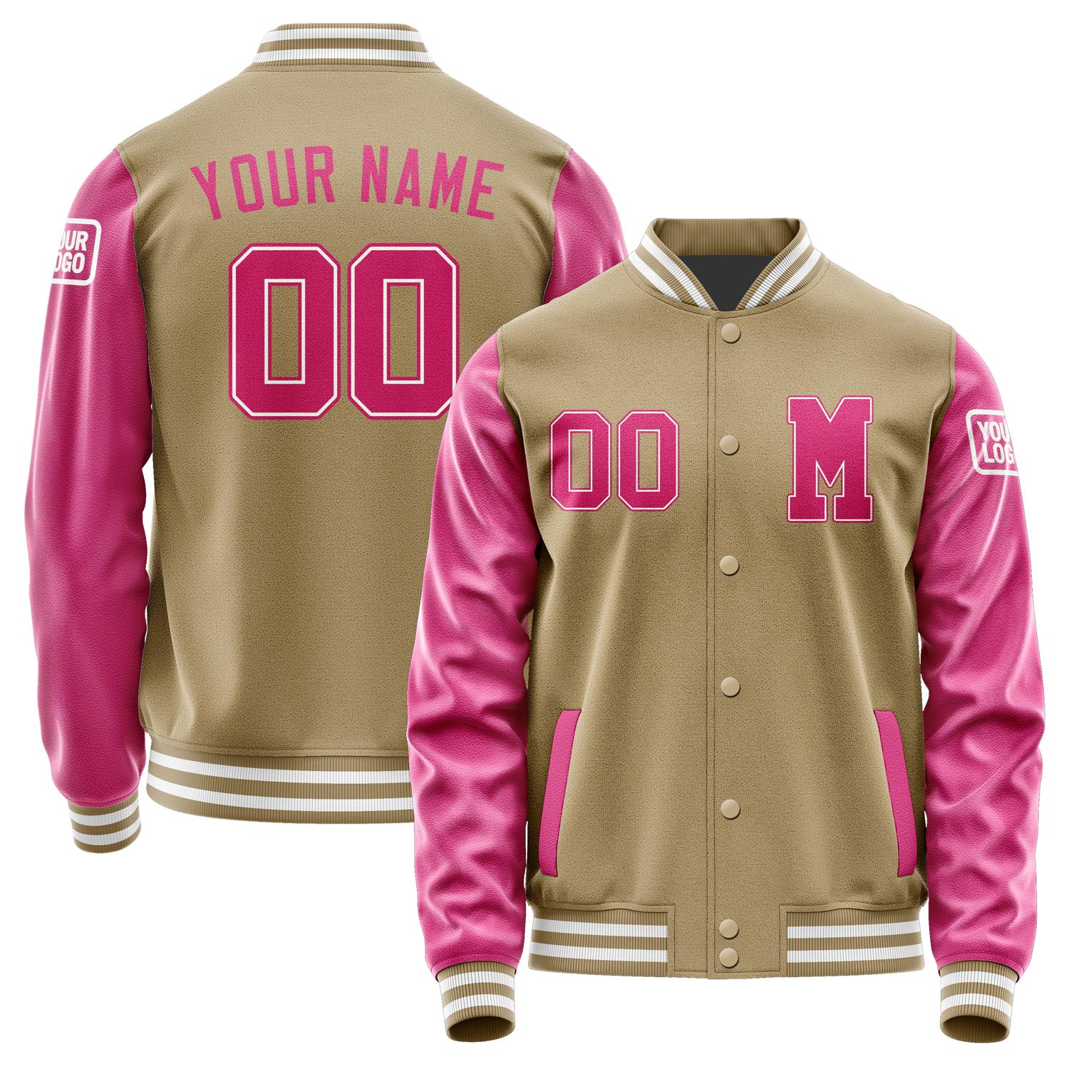 Custom Light Khaki Pink Jacket Jb2525132518131818