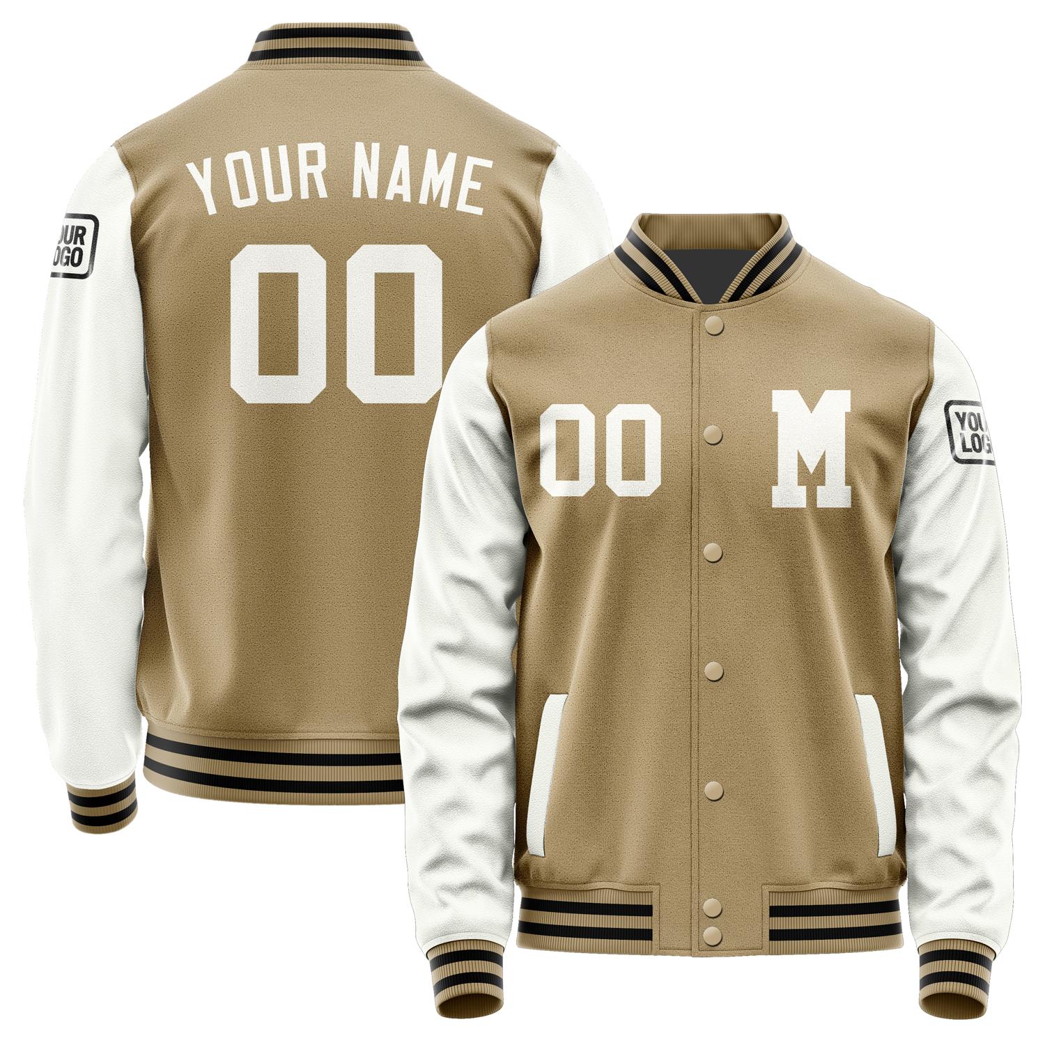 Custom Light Khaki White Jacket Jb2525182517181817
