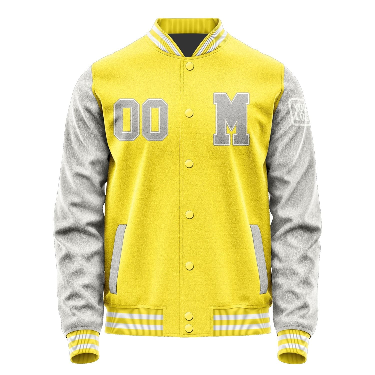 Custom Light Yellow Gray Jacket Jb2626042618041818