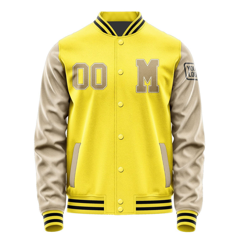 Custom Light Yellow Light Khaki Jacket Jb2626252617251817