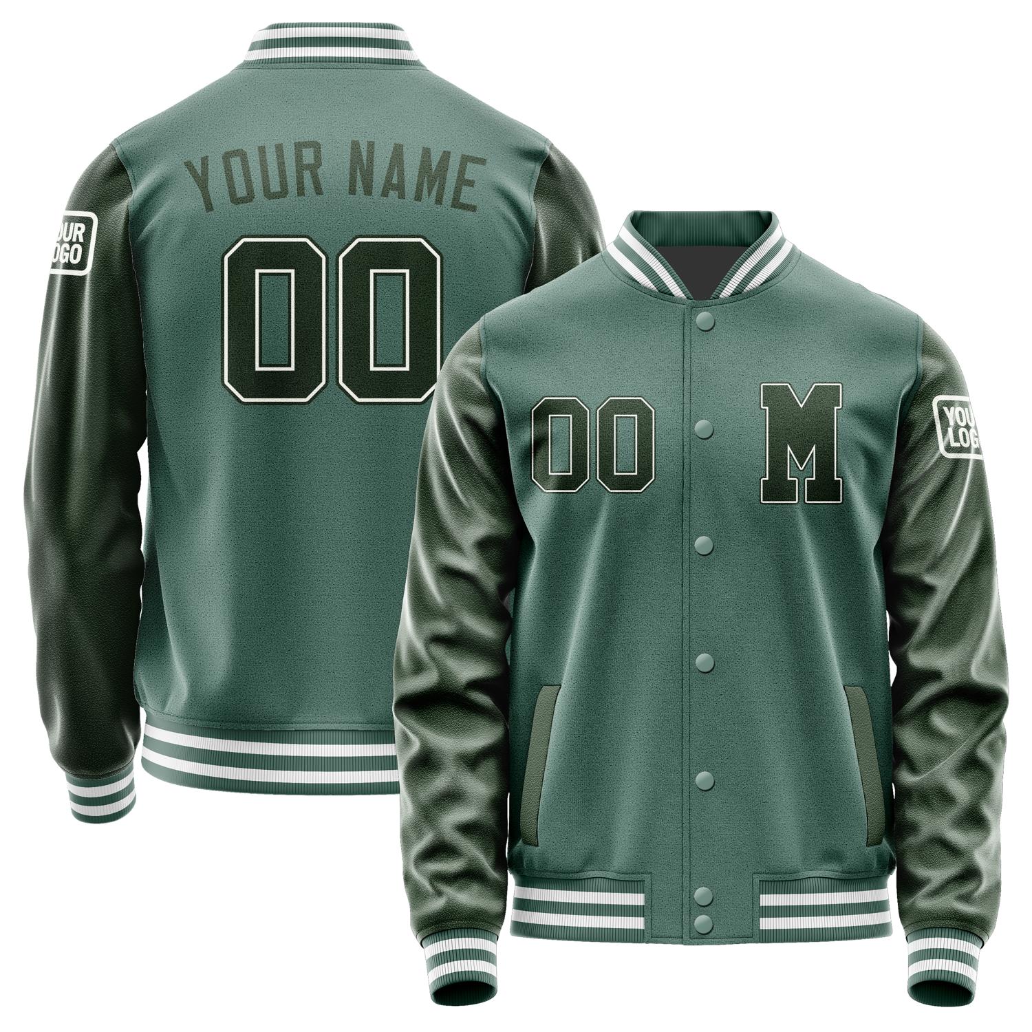 Custom Blue Green Dark Green Jacket Jb2727062718061818