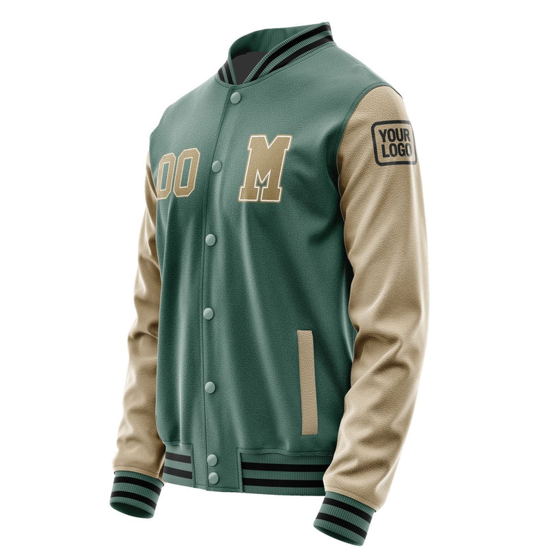 Custom Blue Green Light Khaki Jacket Jb2727252717251817