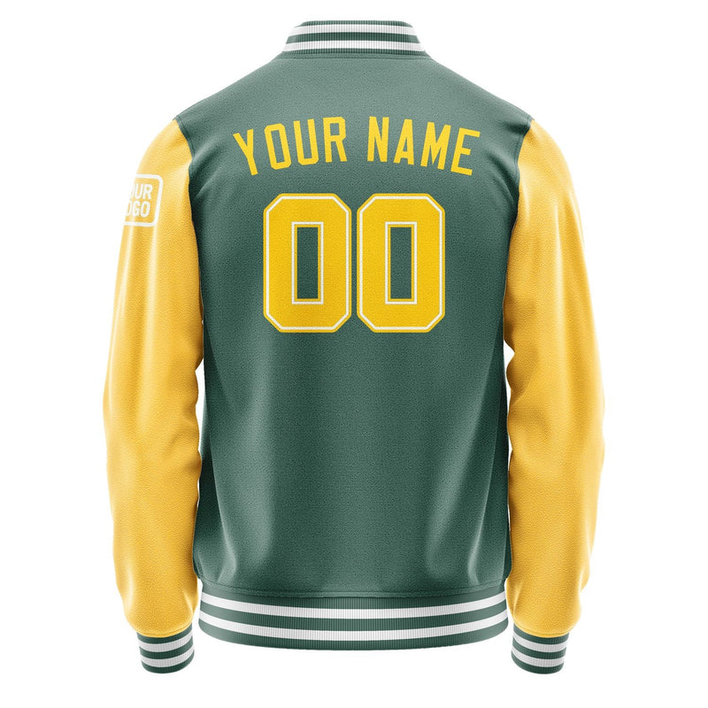 Custom Blue Green Gold Jacket Jb2727302718301818