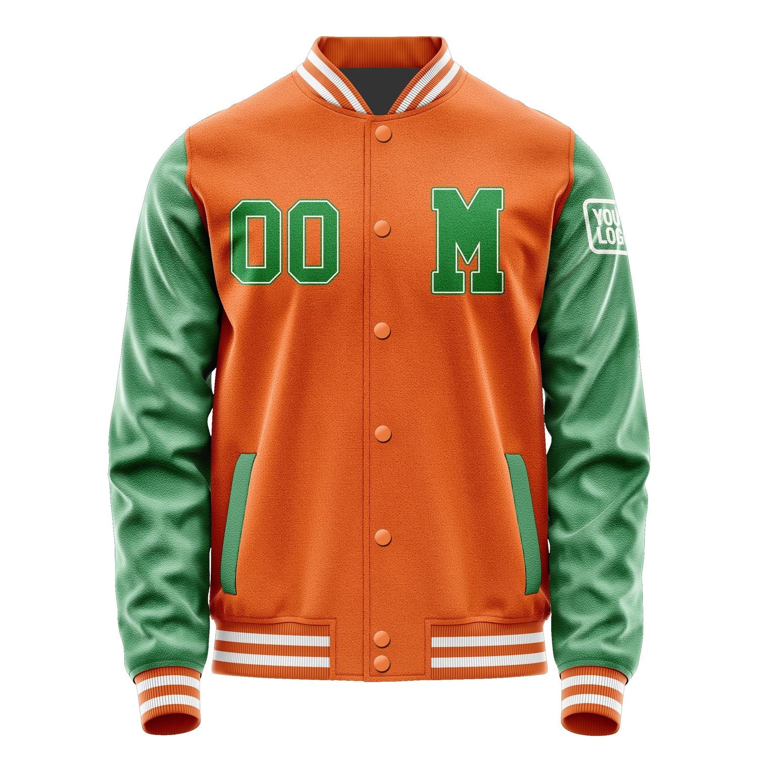 Custom Orange Emerald Green Jacket Jb2828242818241818
