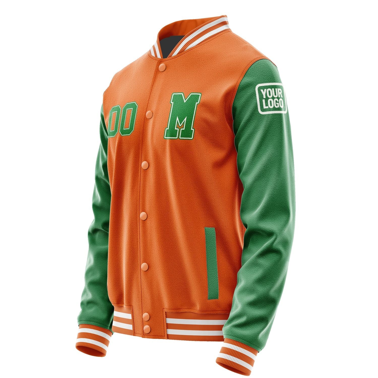 Custom Orange Emerald Green Jacket Jb2828242818241818