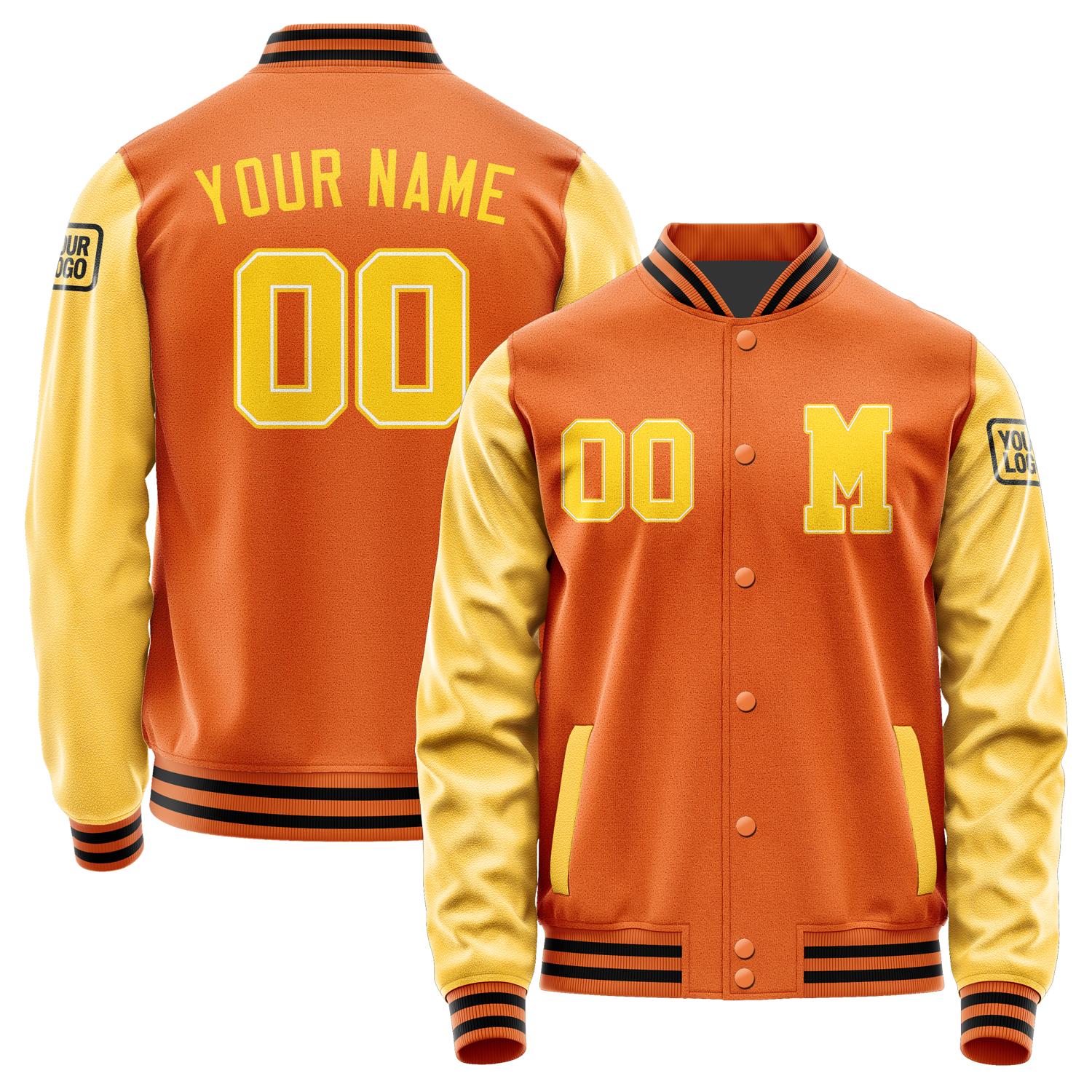 Custom Orange Gold Jacket Jb2828302817301817
