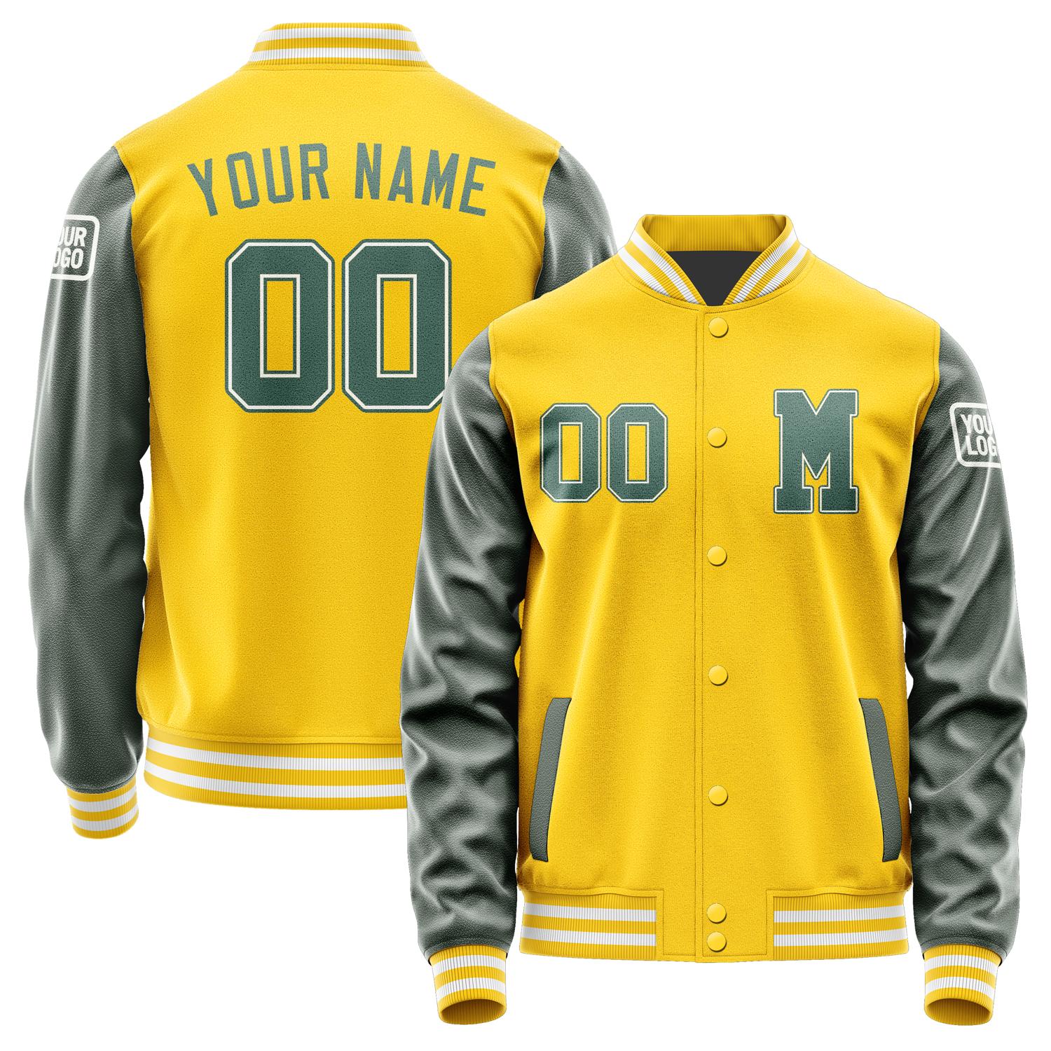 Custom Gold Blue Green Jacket Jb3030273018271818