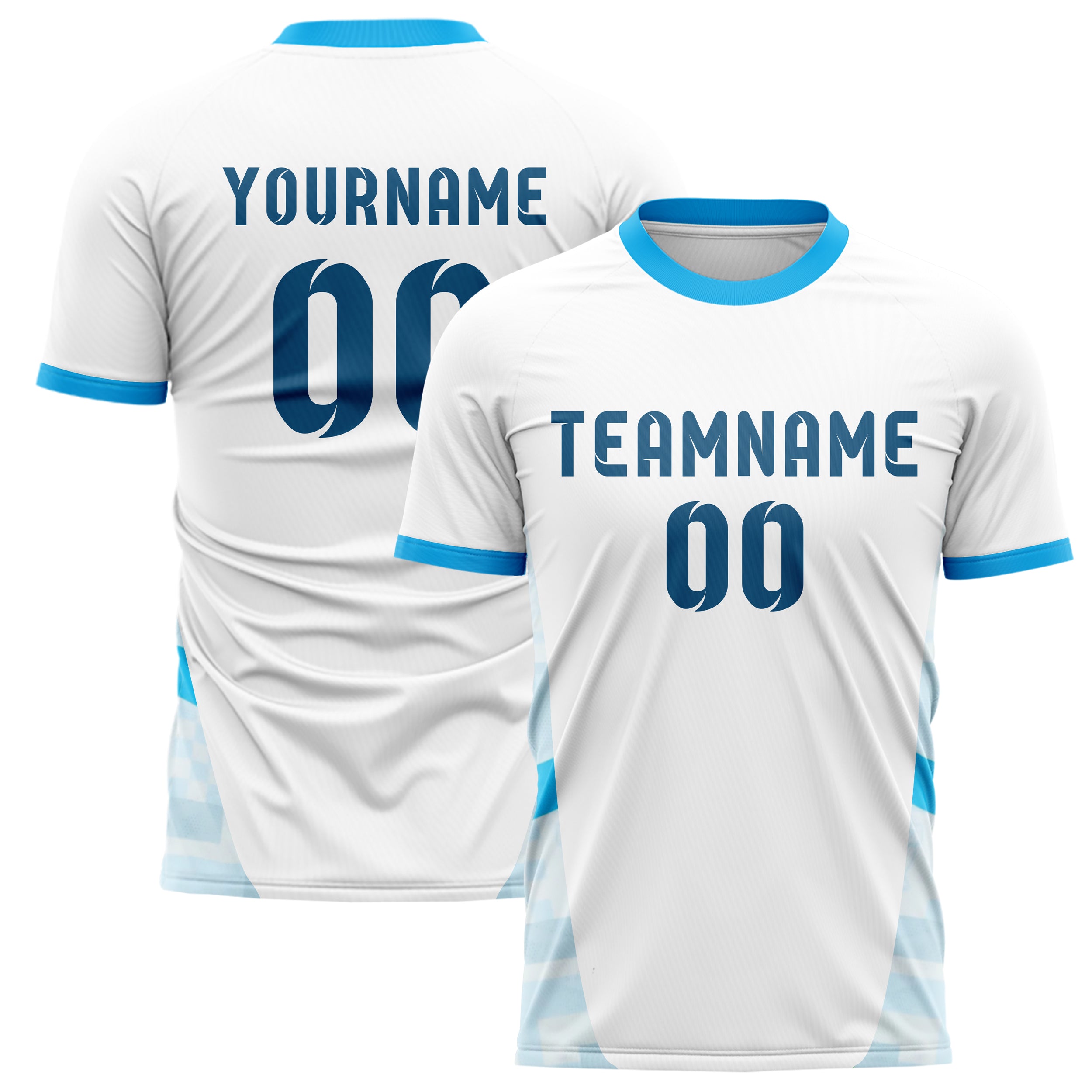 Maillot domicile inspiré des ports méditerranéens - Nom, numéro et logo personnalisés