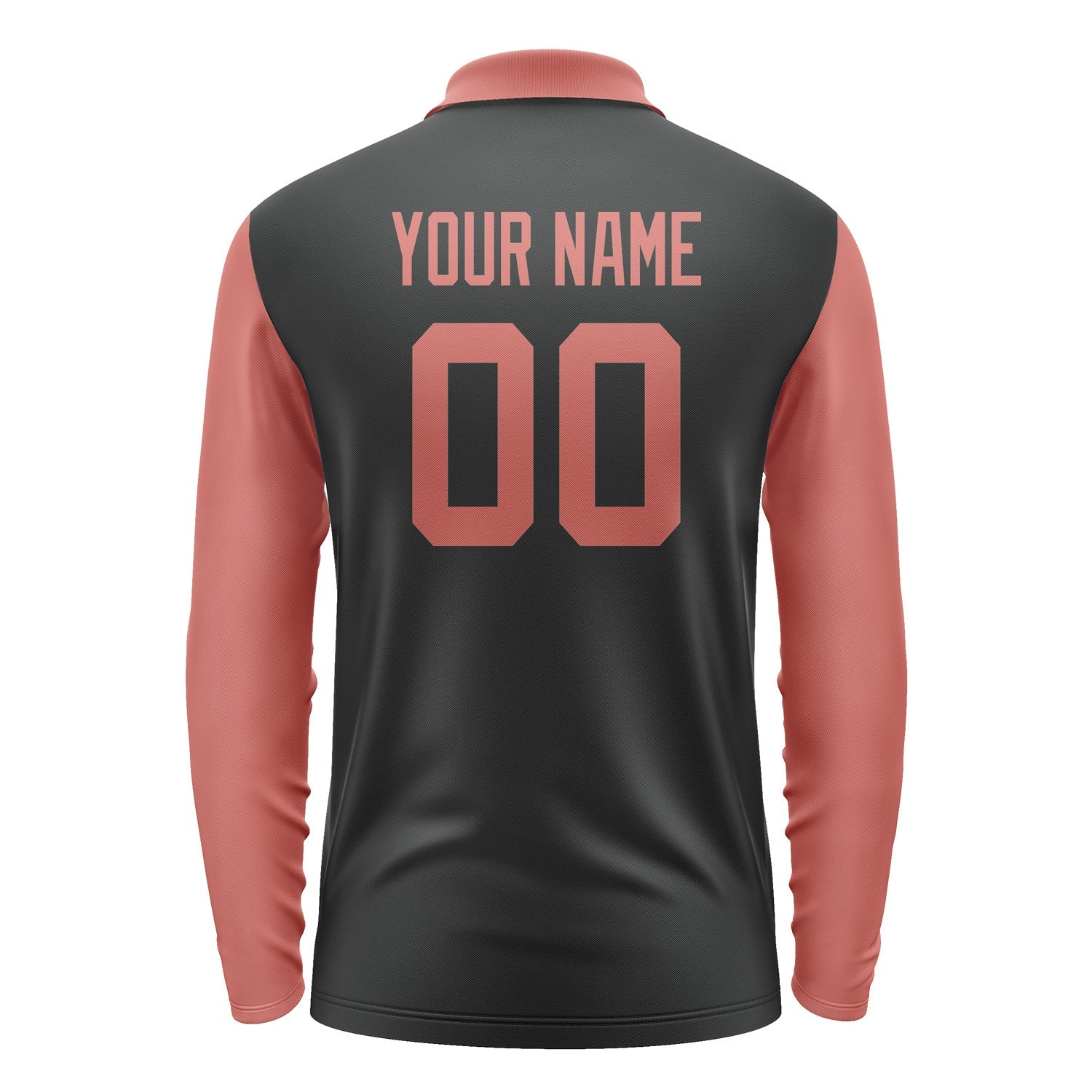 Custom Black Copper Rose Long Sleeve Polo Shirt Pl172929B129