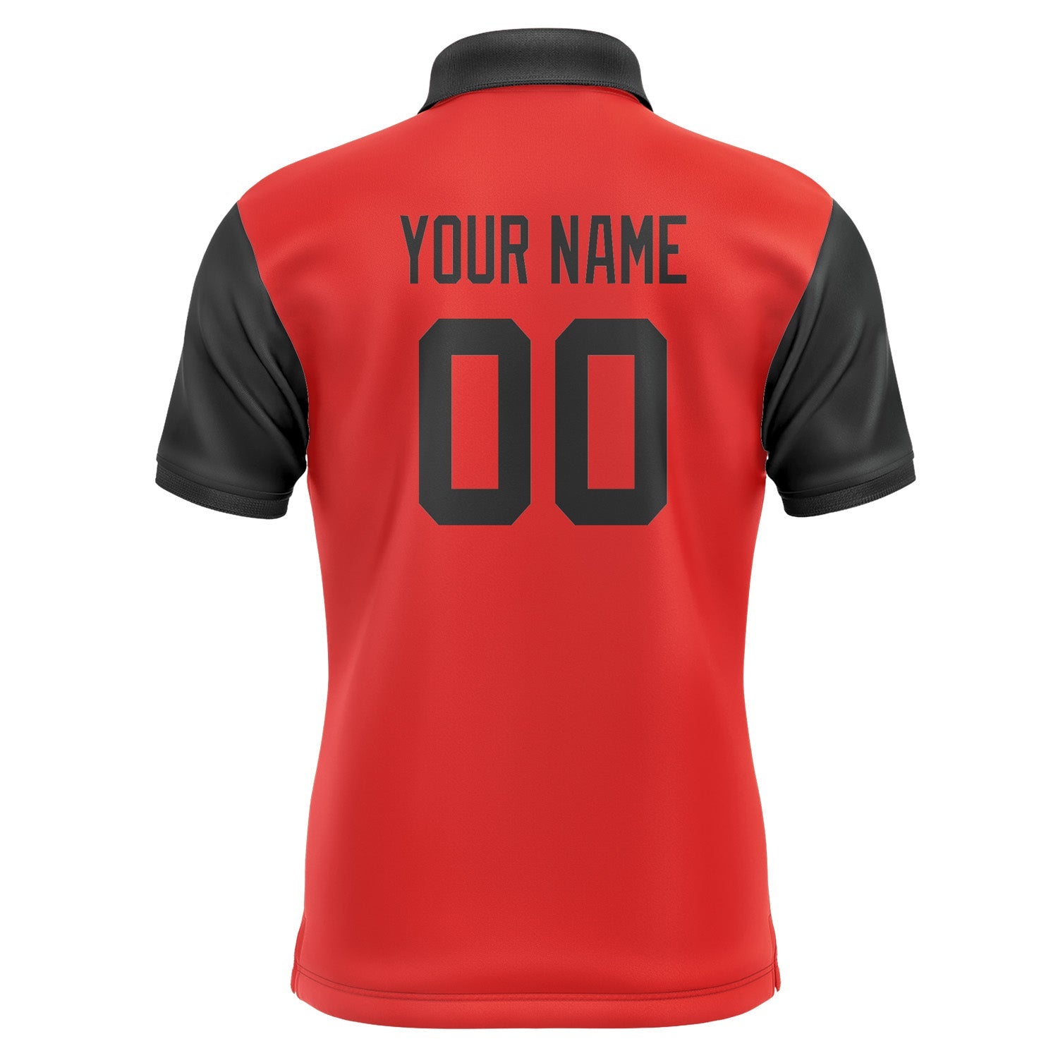 Custom Orange Red Black Short-Sleeve Polo Shirt PO121717B117