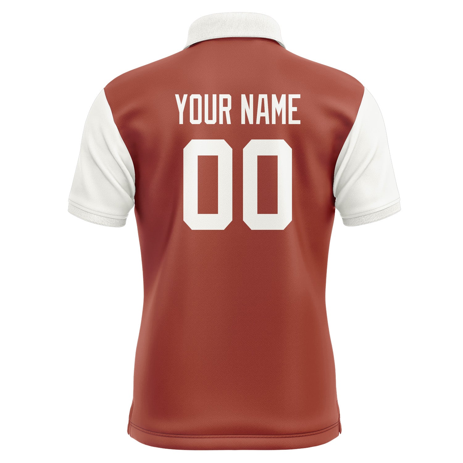 Custom Coral Red White Short-Sleeve Polo Shirt PO161818B118