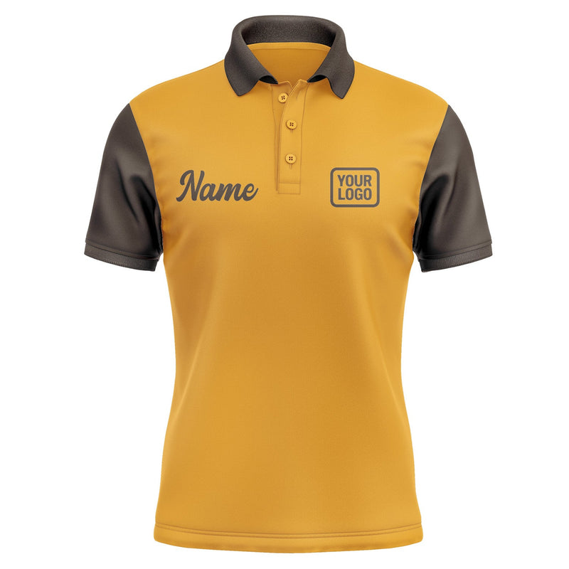 Custom Yellow Brown Short-Sleeve Polo Shirt PO190101B101