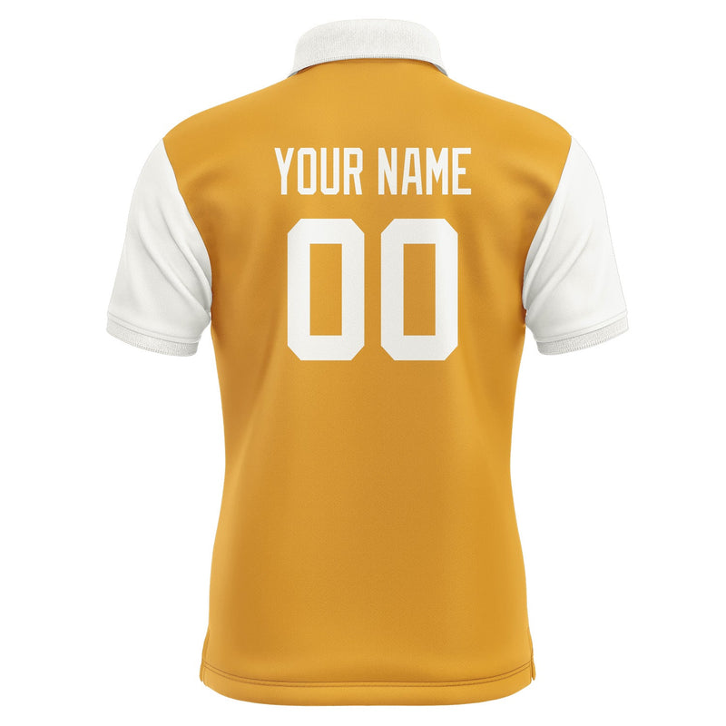 Custom Yellow White Short-Sleeve Polo Shirt PO191818B118