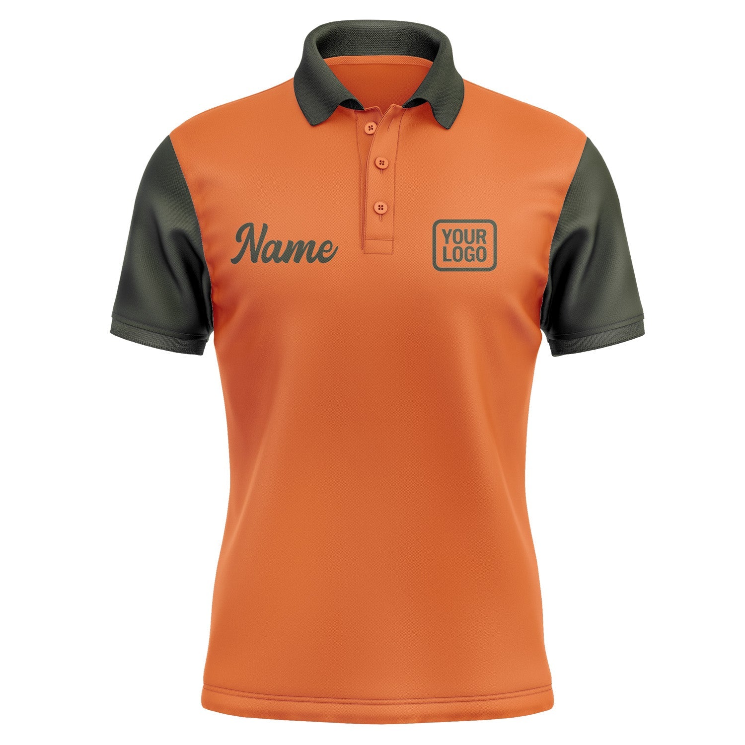 Custom Orange Olive Short-Sleeve Polo Shirt PO280202B102