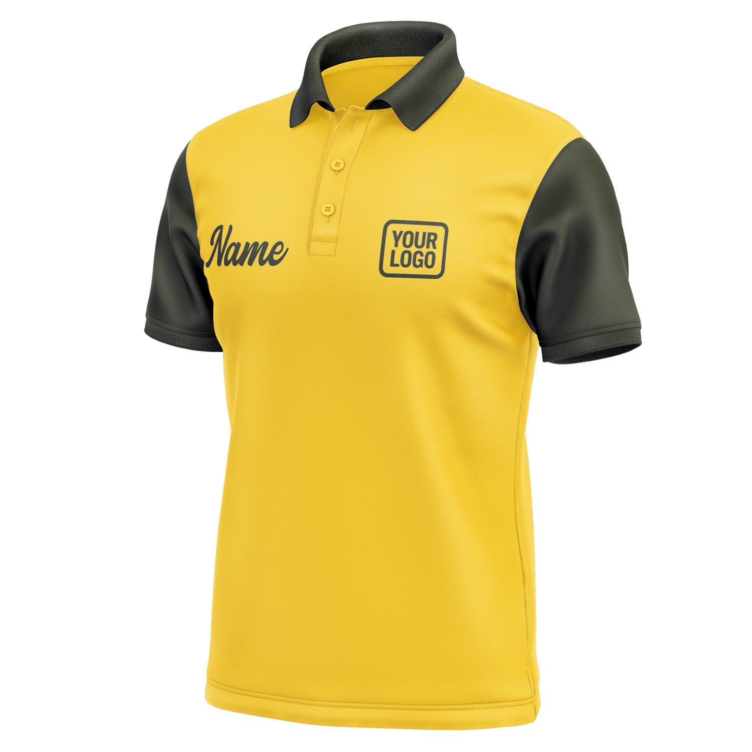 Custom Gold Olive Short-Sleeve Polo Shirt PO300202B102