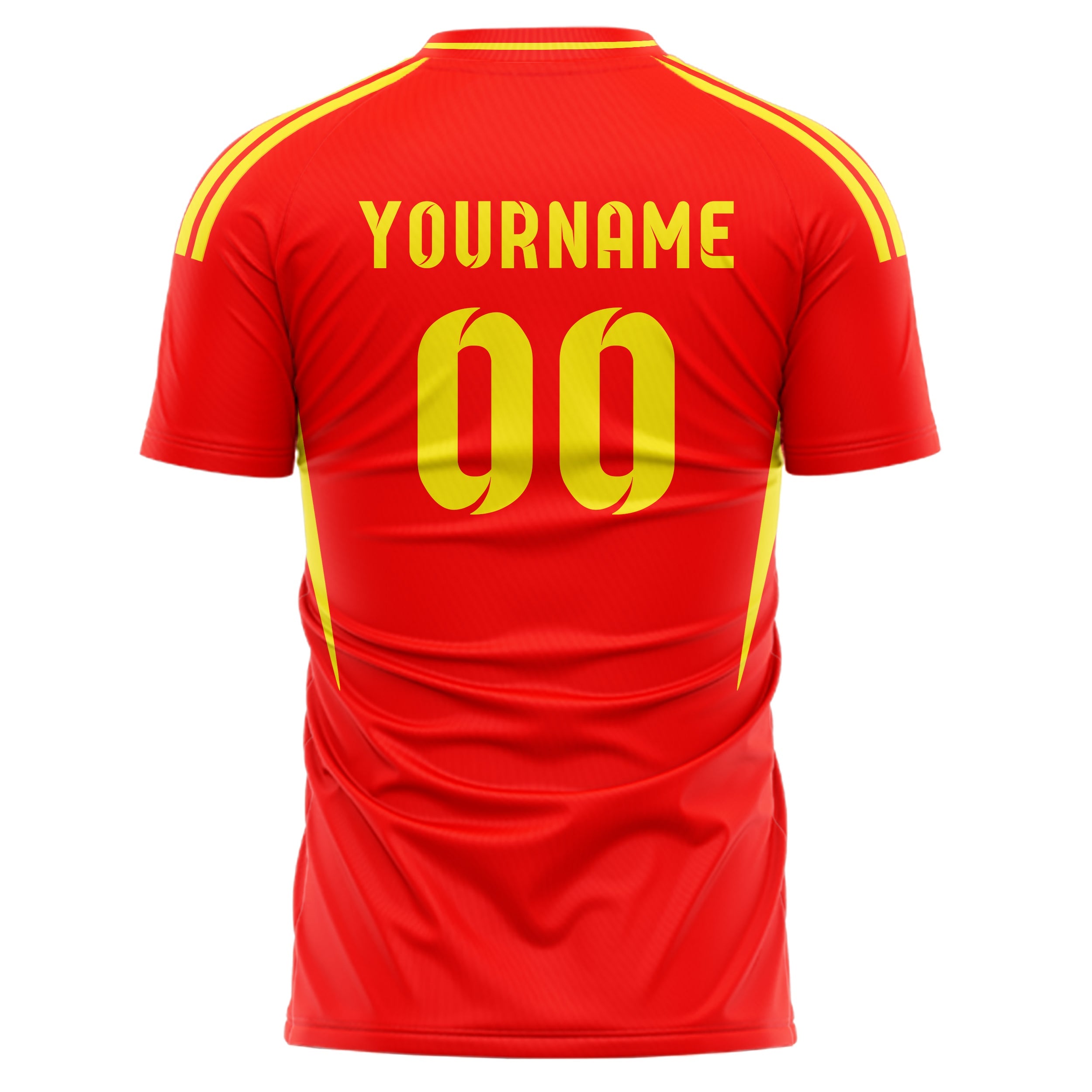 Maillot domicile de football inspiré de l'Espagne – Nom, numéro et logo personnalisés