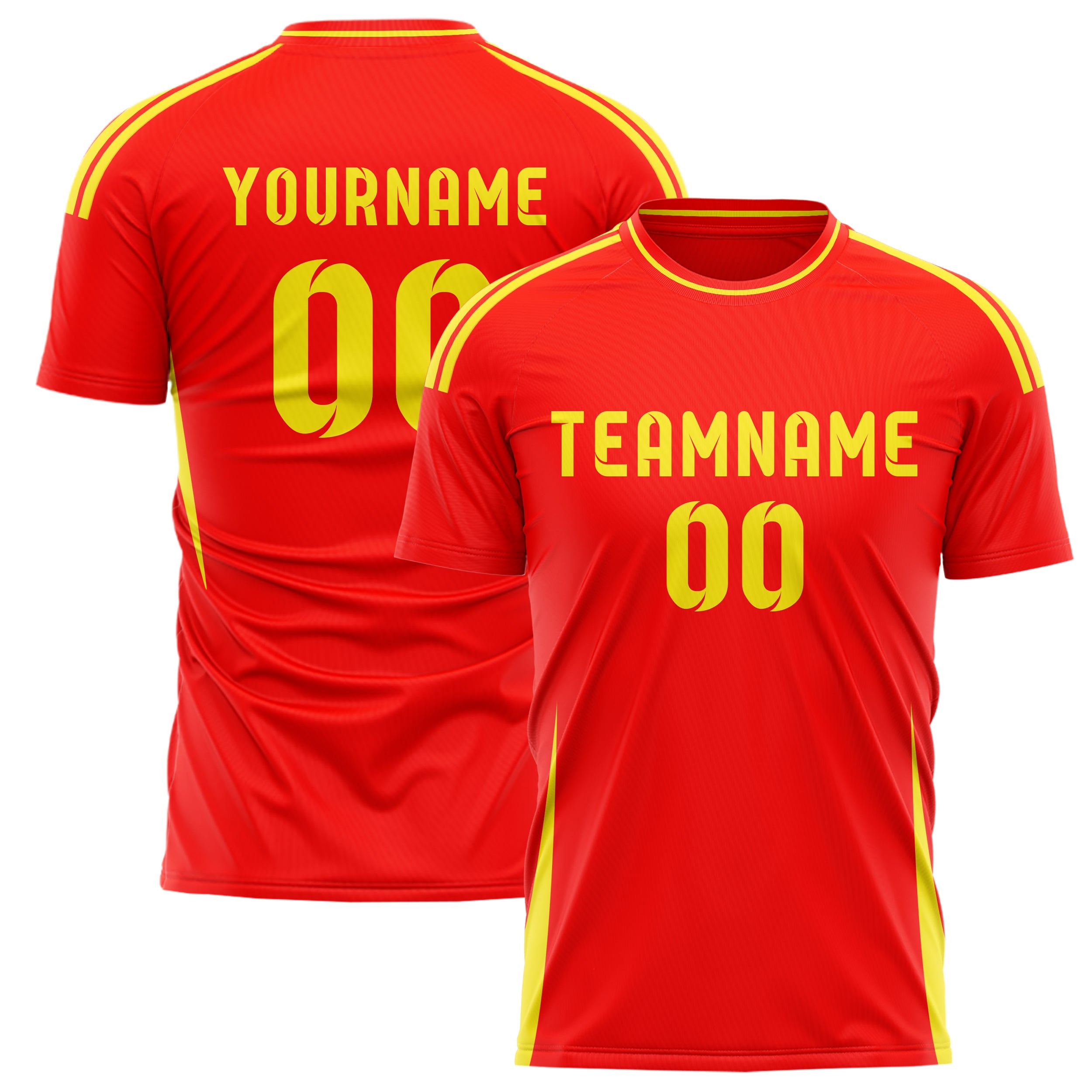 Maillot domicile de football inspiré de l'Espagne – Nom, numéro et logo personnalisés