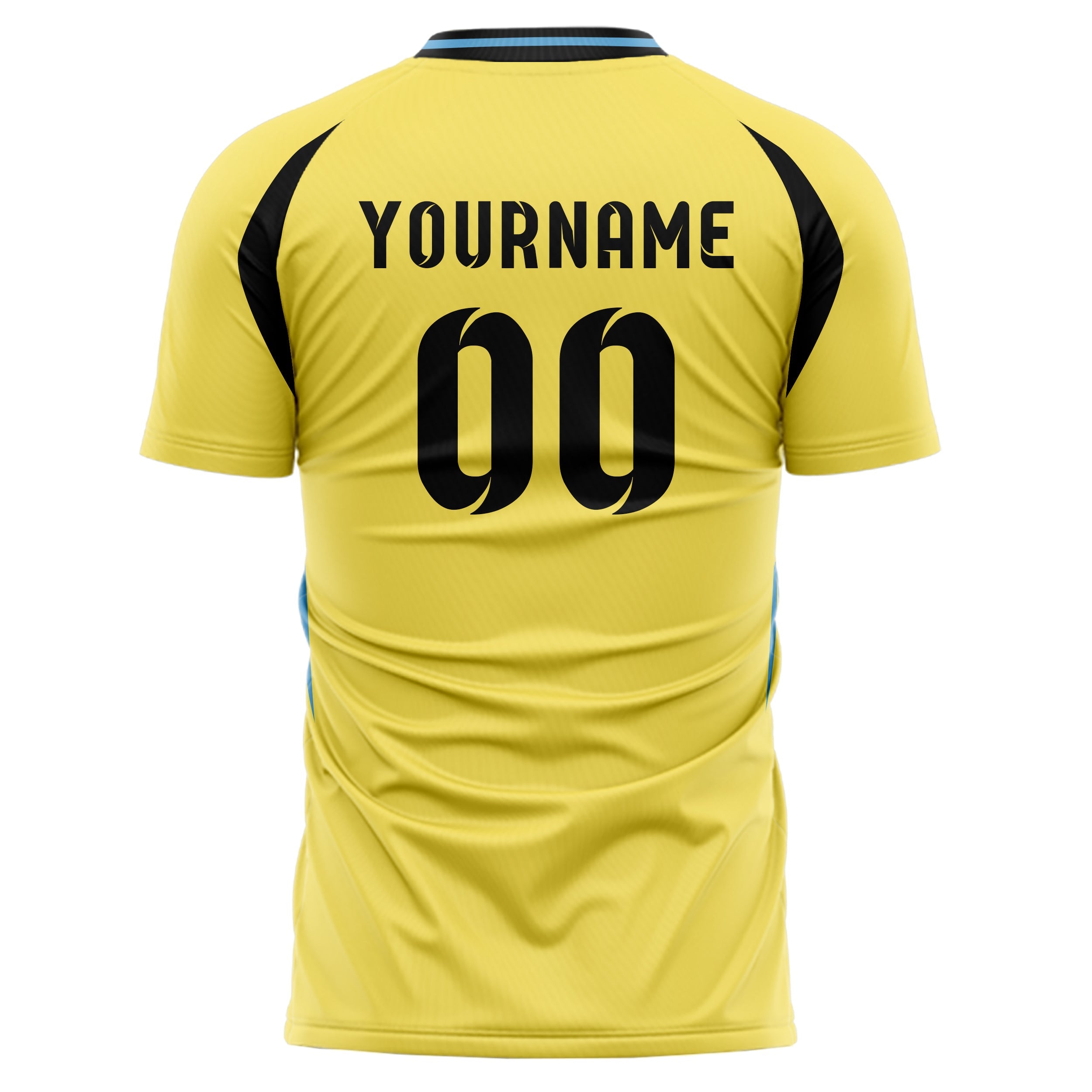Maillot domicile de football inspiré de la Suède – Nom, numéro et logo personnalisés