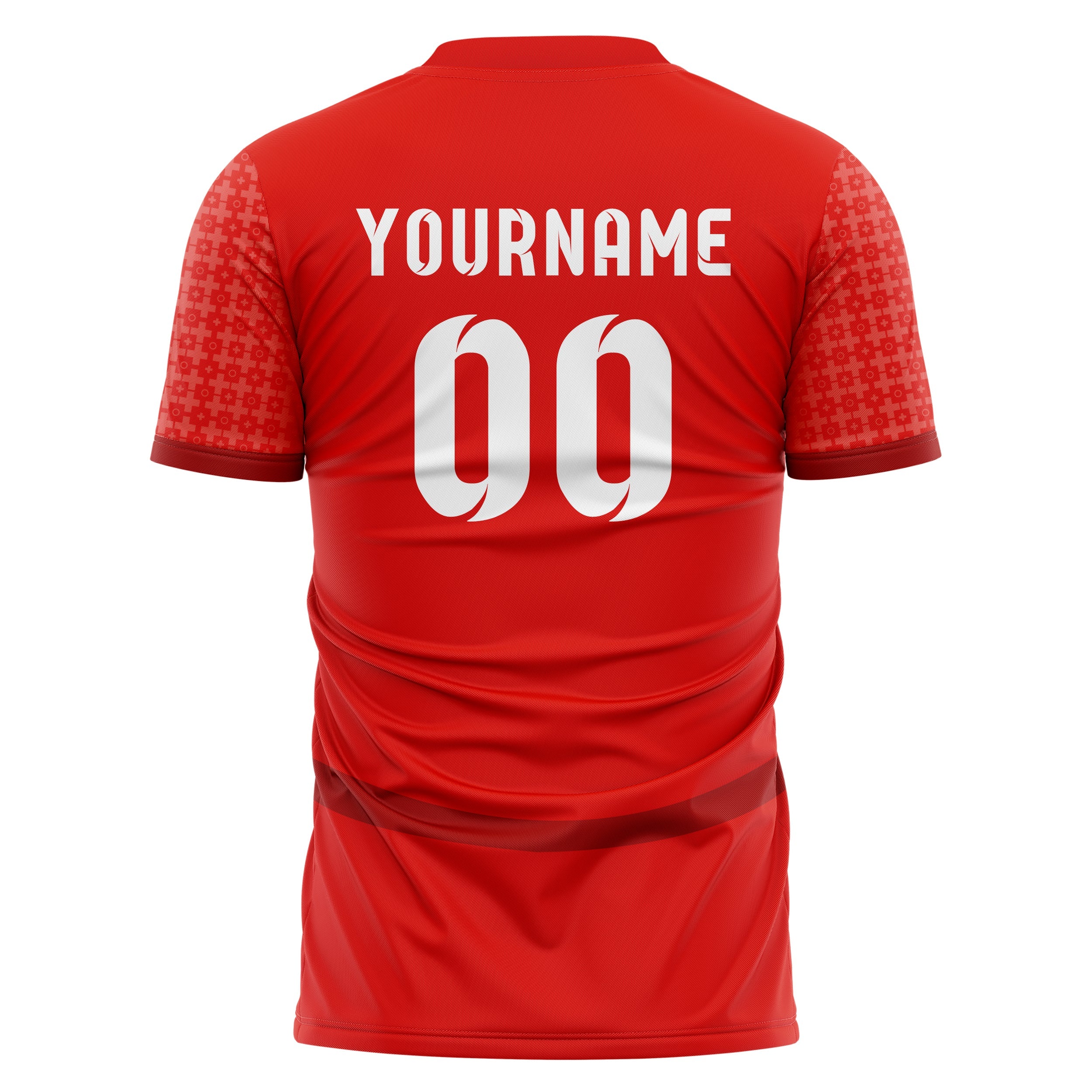 Maillot domicile suisse inspiré du football – Nom, numéro et logo personnalisés