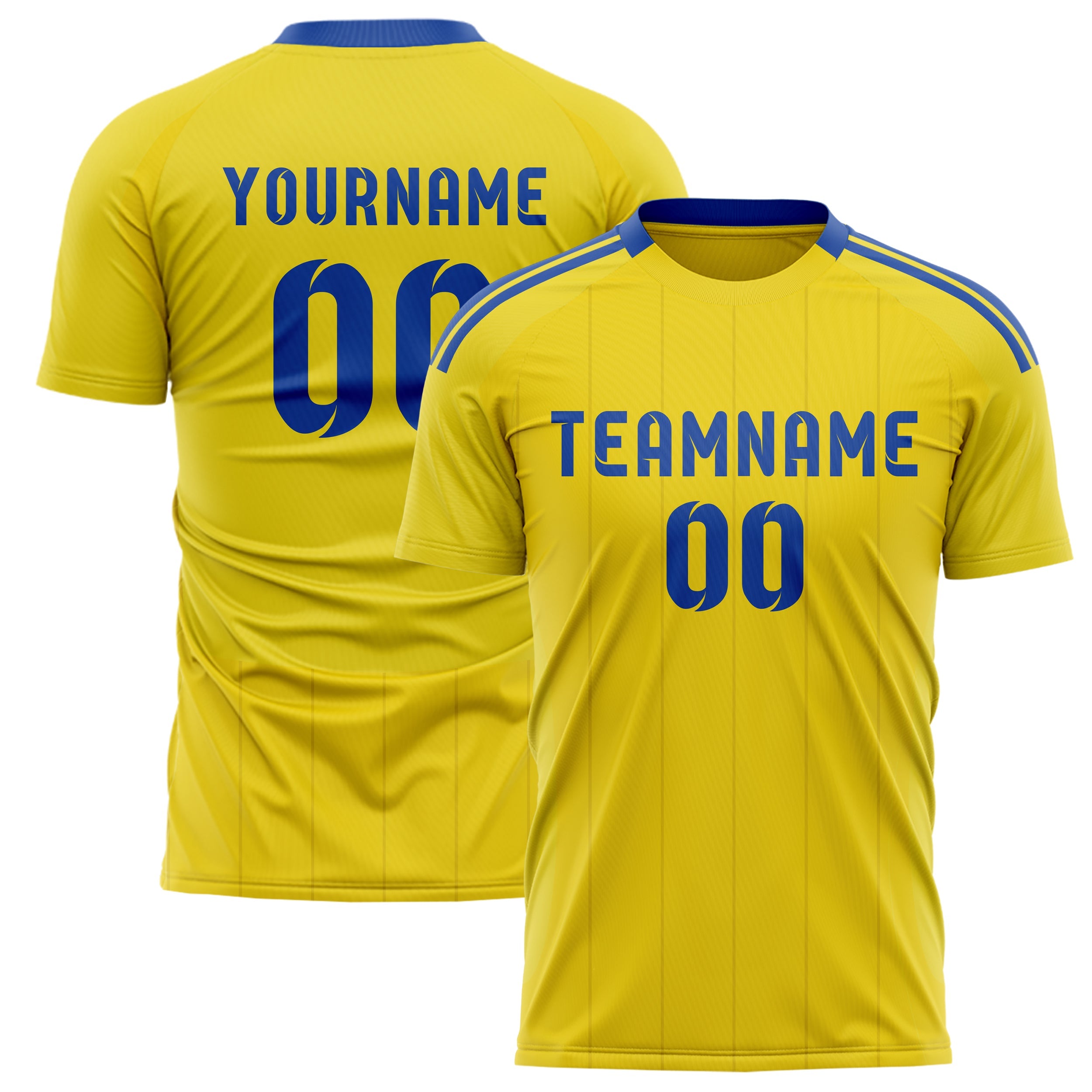 Maillot domicile de football ukrainien inspiré du football – Nom, numéro et logo personnalisés